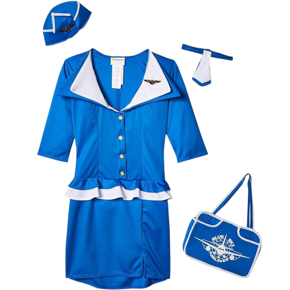 California Costume Flight Attendant Costume Set Britney Spears Size X-Large